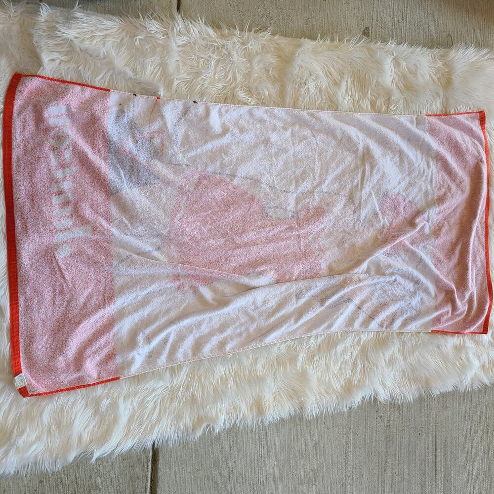 Vintage Jantzen Beach Towel Pinup 50's Rene Gruau Redhead Retro Swimwear Wrap - Picture 5 of 6